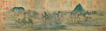 Chino Painting - Zhao mengfu paisaje chino antiguo